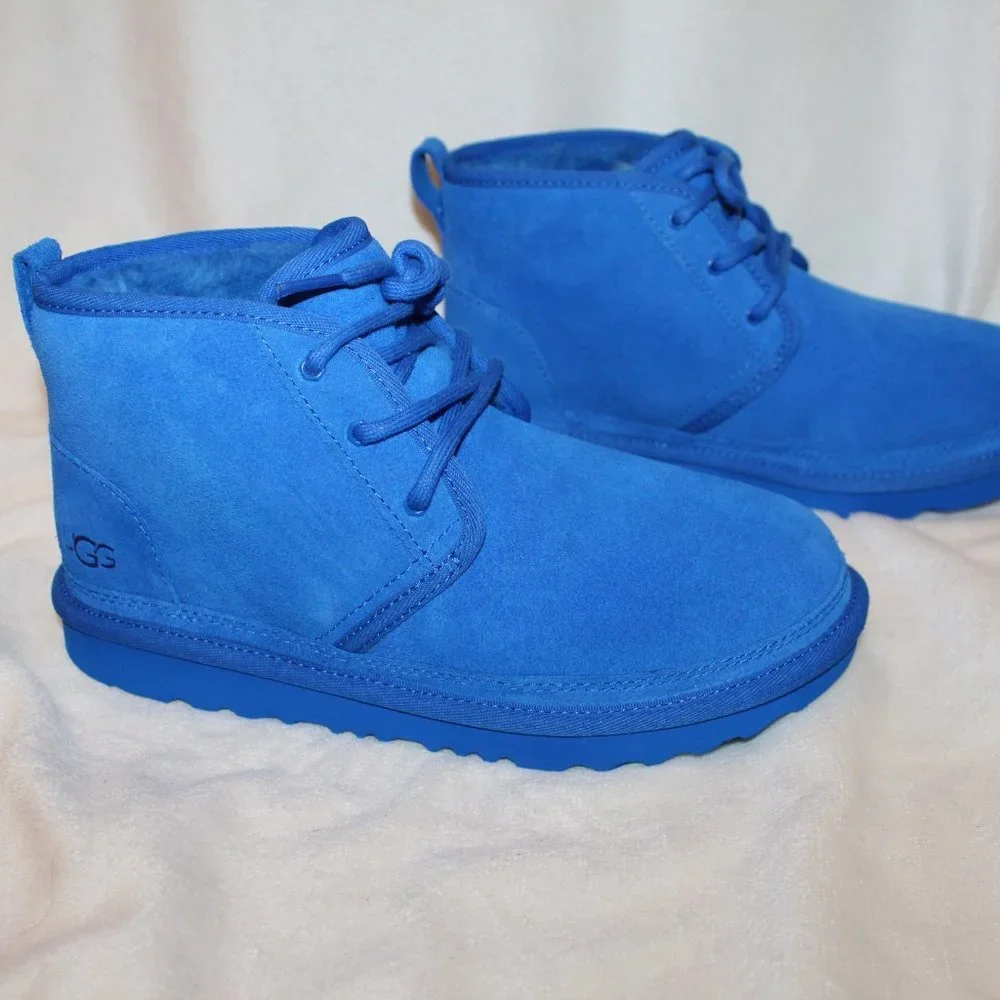 NIB UGG MEN'S NEUMEL CHUKKA SUEDE SHEARLING LINED ANKLE‎ WINTER BOOTS